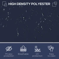 Outsunny 118" x 79"  Outdoor Folding Privacy Screen Retractable Side Awning Patio with Resistance to UV Rays and Wind Dark Blue(m-4)