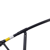 Outsunny 9.7ft Offset Patio UmbrellaCantilever Parasol with Crank Handle, 8 Ribs and Cross Base for Outdoor, Sun Shade, Cream(m-13)