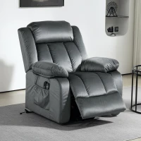 HOMCOM Power Lift Recliner Chair for Elderly, Electric Lift Chair with Massage and Heat, Remote Control, Gray(m-10)
