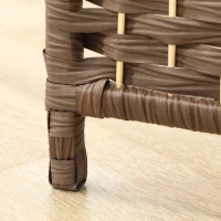 HOMCOM Folding Room Divider Screen 3 Panel 6' Tall Privacy Screen Freestanding Wood Partition for Home Office, Brown(m-9)