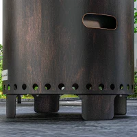 Outsunny Metal Wood-burning Smokeless Fire Pit, Black(m-10)