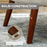 HOMCOM Modern Accent Chair, Upholstered Armchair with Solid Wood Legs and Lumbar Pillow for Living Room, Cream White(m-7)