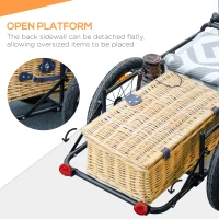 Aosom Trailer for Bike, Bicycle Cargo Trailer with Removable Storage Box, Galvanized Bottom(m-5)