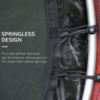 Outsunny 55" Kids Trampoline with Enclosure Net for Indoor/Outdoor, Trampoline for Boys and Girls Age 3-6 Years, Red(m-7)