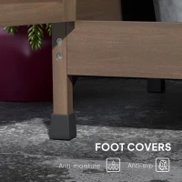 Outsunny Wooden Potting Bench with Storage, Sink, Water Tap for Backyard, Patio, Balcony, Dark Brown(m-6)