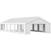 Outsunny 20' x 40' Party Tent, Outdoor Canopy Tent with 12 Removable Window Sidewalls for Parties, Wedding, Events, BBQ(m-11)