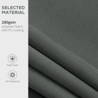 Outsunny 13' x 8' Retractable Awning Fabric Replacement Outdoor Sunshade Canopy Awning Cover, UV Protection, Grey(m-4)