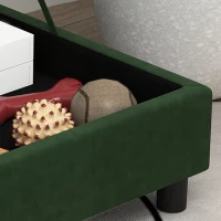 PawHut Pet Sofa Bed Couch with Storage, Pet Sofa for Cats and Small Dogs, Green(m-9)