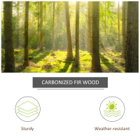 Outsunny Outdoor Waterfall Fountain w/ Pump Natural Wood Wishing Well Garden Decor, 22.5x22.5x47.25(m-4)