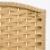 HOMCOM Folding Room Divider Screen 8 Panel 5.6 ' Tall Privacy Screen Freestanding Room Partition for Home Office, Nature Wood(m-8)