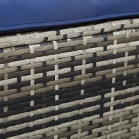 Outsunny 6pcs Garden Furniture Sofa Set, 8-Seater Outdoor Sofa Sectional with 3 Loveseat Wicker Sofa with Cushions(m-10)