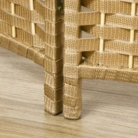 HOMCOM Folding Room Divider Screen 8 Panel 5.6 ' Tall Privacy Screen Freestanding Room Partition for Home Office, Nature Wood(m-9)