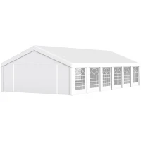Outsunny 20' x 40' Party Tent, Outdoor Canopy Tent with 12 Removable Window Sidewalls for Parties, Wedding, Events, BBQ(m-2)