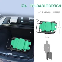 Outsunny Folding Chaise Lounge Chair for Outside, 2-in-1 Tanning Chair with Pillow & Pocket, Adjustable Pool Chair for Beach, Patio, Lawn, Deck, Green(m-6)