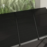 Outsunny 3 Person Outdoor Porch Swing Chair with Adjustable Canopy, Black(m-10)