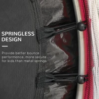 Outsunny 55" Kids Trampoline with Enclosure Net for Indoor/Outdoor, Trampoline for Boys and Girls Age 3-6 Years, Pink(m-7)