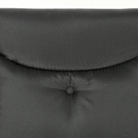 Outsunny 3 Seat Outdoor Swing Chair Steel Swing Bench Porch Swing With Adjustable Canopy & Coffee Tables & Cushion for Patio Garden, Black(m-9)