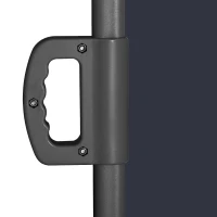 Outsunny 118" x 79"  Outdoor Folding Privacy Screen Retractable Side Awning Patio with Resistance to UV Rays and Wind Dark Blue(m-9)