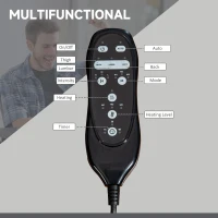 Vinsetto Massage Office Chair with 6 Points and Heat, Reclining Computer Chair with Adjustable Height and Footrest, Gray(m-8)