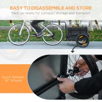 Aosom Trailer for Bike, Bicycle Cargo Trailer with Removable Storage Box, Galvanized Bottom(m-7)
