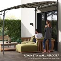 Outsunny 10' x 10' Outdoor Pergola Gazebo, Garden Sun Shade Shelter with Metal Frame for Porch, Patio, Deck, Backyard, Cream(m-4)