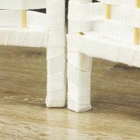 HOMCOM Folding Room Divider Screen 4 Panel 5.6 ' Tall Privacy Screen Freestanding Room Partition for Home Office, White(m-9)