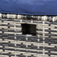 Outsunny 6pcs Garden Furniture Sofa Set, 8-Seater Outdoor Sofa Sectional with 3 Loveseat Wicker Sofa with Cushions(m-7)