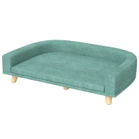 PawHut Dog Sofa Couch Bed with Washable Cushion for Large Dogs, Cats, Green(m-1)