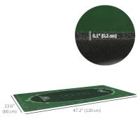 Soozier Poker Table Top Poker Mat for 6 Player, Green(m-3)