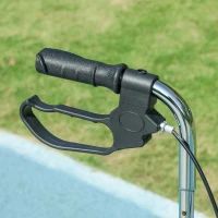 HOMCOM Upright Walker Up Rollator, Rolling Walker with Wheels, Storage Bag, Tray, Adjustable Handle Height, Blue(m-9)