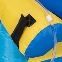 Outsunny 5-in-1 Kids Bounce House Inflatable Water Slide with Pool, Water Cannon, Climbing Wall, Inflator Included, Jumping Castle Kids Backyard Activity Outdoor Water Play Toy(m-9)