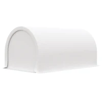 Outsunny 10' x 16' Heavy Duty Portable Carport Tent with Zippered Door, PE Cover for Car, Boat, Motorcycle, Bike, White(m-10)