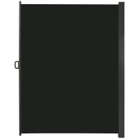 Outsunny 118" x 79" Side Awning, Retractable Privacy Screen & Driveway Guard, Instant Outside Screen, Wall, or Fence, Side Shade and Wind Block for Indoor Outdoor, Garden, Black(m-11)