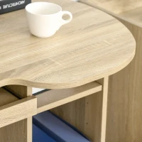 HOMCOM Computer Desk with Storage, Home Office Laptop Table with Shelves and Drawers, Modern Workstation Desk with Keyboard Tray(m-10)