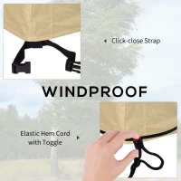 Outsunny Patio Furniture Covers for 3-Seater Garden Bench, Waterproof 600D Heavy Duty Oxford Fabric Outdoor Sofa Cover, Windproof, Tear Resistant, Anti-UV, 59.8" x 34.3" x 31.1"(m-5)