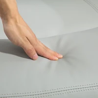 HOMCOM PU Leather Reclining Chair with Vibration Massage Rocker, Swivel Base, Rocking Function, Remote Control, Light Grey(m-10)