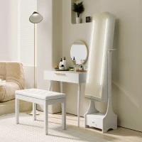 HOMCOM Piano Bench, Duet Piano Chair with Faux Leather Padded Cushion and Wooden Frame, Button Tufted Keyboard Bench, White(m-9)