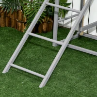 PawHut Chicken Activity Play with Swing Set for 3–4 Birds, Wooden Chicken Coop Accessory with Multiple Perches & Hen Ladder, Gray(m-9)