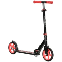 Soozier Kick Scooter for 12 Years and Up, Folding Scooter with Height Adjustable Handlebar, Big Wheels and Rear Wheel Brake(m-11)