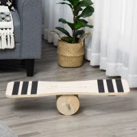 Soozier 32" Balance Board Trainer, Lightweight Wooden Wobble Board, Non-Slip Roller Board for Balance Training and Build Core Stability, Office / Home Use(m-9)
