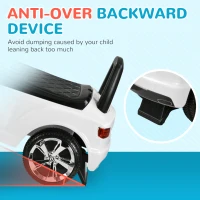 Qaba Bentley Bentayga Licensed Baby Car Foot To Floor with Horn Music, Under-Seat Storage, for 18-36 Months, White(m-7)