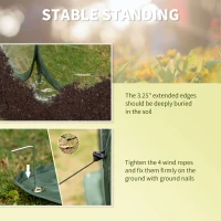 Outsunny 8' x 4' x 4' Pop up Mini Greenhouse, Instant Green House Canopy, Portable Gardening Hot House, 4 Zipper Doors, PVC Cover for Growing Tropical Plants, Flowers, Herbs, Vegetables, Saplings(m-6)