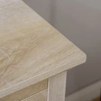 HOMCOM Retro Wooden 2-Drawer Lateral File Chest Cabinet Pedestal for Document Storage with Hanging Bar for Letter/Legal Size, White Oak(m-9)