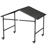 PawHut Outdoor Dog Shelter with Wheels, Portable Wicker Animal Shelter for Small and Medium Sized Dogs, Dark Brown(m-1)