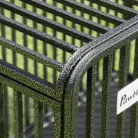 PawHut Heavy Duty Dog Crate, Foldable Pet Kennel Cage, with All Steel Frame Removable Tray, 4 Locking Wheels, for Medium & Large Dogs, Dark Silver(m-9)