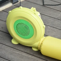Outsunny Bounce Air blower for Inflatable House 450-Watt Electric Fan Blower Compact and Energy Efficient Pump Indoor Outdoor, Bouncy Castle and Pneumatic Swimming Pool, Yellow(m-2)