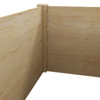 Outsunny DIY Raised Garden Bed, Two-Box Wooden Planters for Outdoor Vegetables, Flowers, Herbs, Plants, Easy Assembly(m-10)
