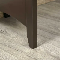 HOMCOM L-Shaped Computer Desk with Open Shelf and Storage Cabinet, Corner Writing Desk with Adjustable Shelf, Coffee(m-9)