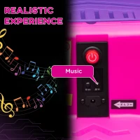 Aosom 12V Kids Bumper Car Twins Motor with Parent Remote Control, Safety Belt, Lights, 360° Rotation, Pink(m-5)