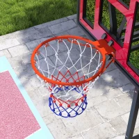 Qaba Kids Basketball Hoop, 6.6-8.5ft Adjustable Height Basketball Net with Weight Bag, for Indoor Outdoor, for 6+ Years(m-10)